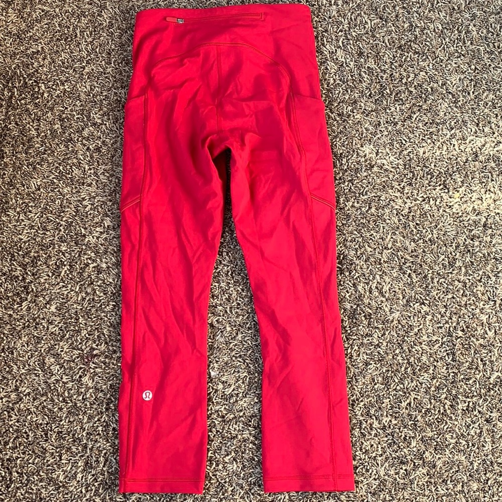 lululemon red fast and free leggings